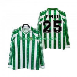 Real Betis FINIDI 25 1996 1997 Retro Dres Domaći Dugim Rukavima ,Muški