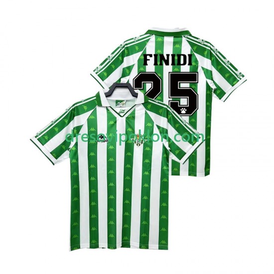 Real Betis FINIDI 25 1996 1997 Retro Dres Domaći Kratkih Rukava ,Muški