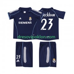 Real Madrid BECKHAM 23 2005 Retro Dres Gostujući 2006 Kratkih Rukava ,Dječji Komplet