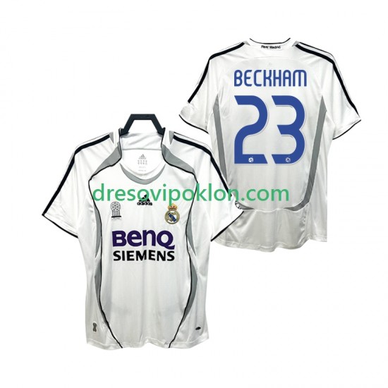 Real Madrid BECKHAM 23 2007 Retro Dres Domaći 2006 Kratkih Rukava ,Muški