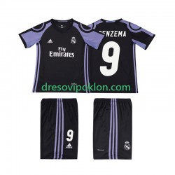 Real Madrid BENZEMA 9 2016 2017 Retro Dres Treći Kratkih Rukava ,Dječji Komplet
