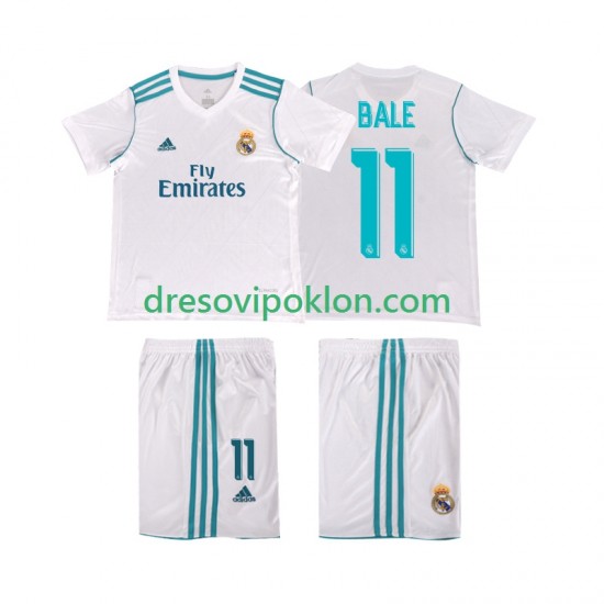 Real Madrid Bale 11 2017 2018 Retro Dres Domaći Kratkih Rukava ,Dječji Komplet