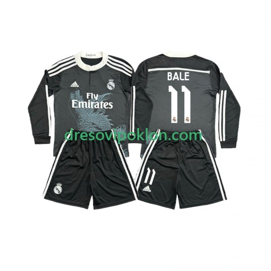 Real Madrid Bale 11 2014 2015 Retro Dres Treći Dugim Rukavima ,Dječji Komplet