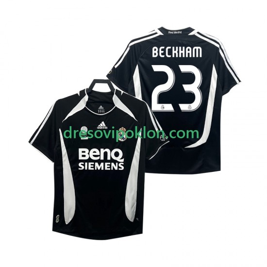 Real Madrid Beckham 23 2007 Retro Dres Treći 2006 Kratkih Rukava ,Muški
