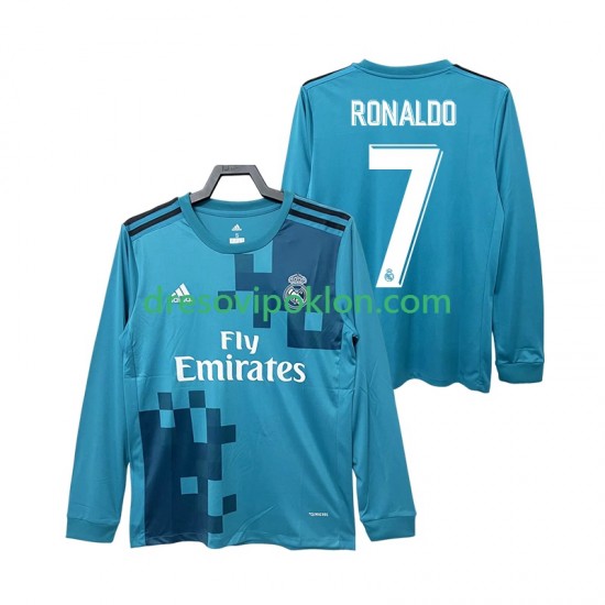 Real Madrid CRISTIANO RONALDO 7 2017 2018 Retro Dres Treći Dugim Rukavima ,Muški