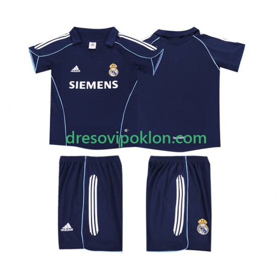 Real Madrid 2005 Retro Dres Gostujući 2006 Kratkih Rukava ,Dječji Komplet