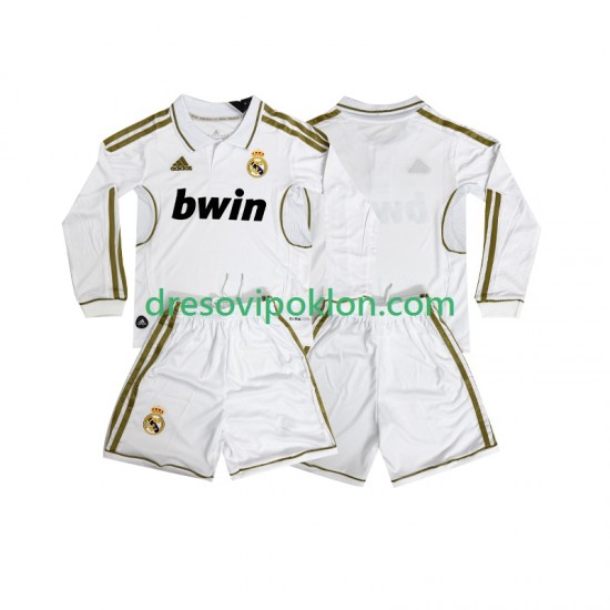 Real Madrid 2012 Retro Dres Domaći 2011 Dugim Rukavima ,Dječji Komplet