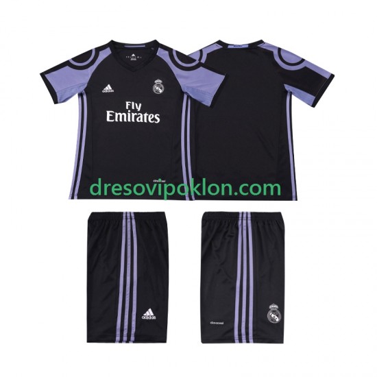 Real Madrid 2016 2017 Retro Dres Treći Kratkih Rukava ,Dječji Komplet