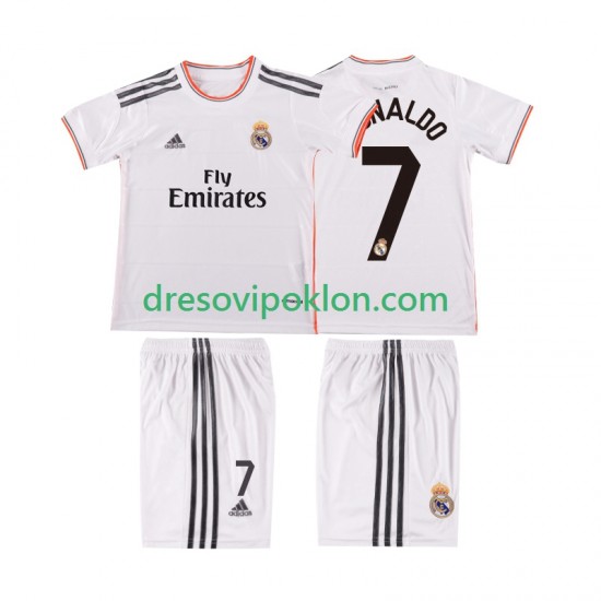 Real Madrid Cristiano Ronaldo 7 2013 2014 Retro Dres Domaći Kratkih Rukava ,Dječji Komplet