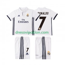 Real Madrid Cristiano Ronaldo 7 2016 2017 Retro Dres Domaći Kratkih Rukava ,Dječji Komplet
