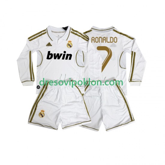 Real Madrid Cristiano Ronaldo 7 2012 Retro Dres Domaći 2011 Dugim Rukavima ,Dječji Komplet