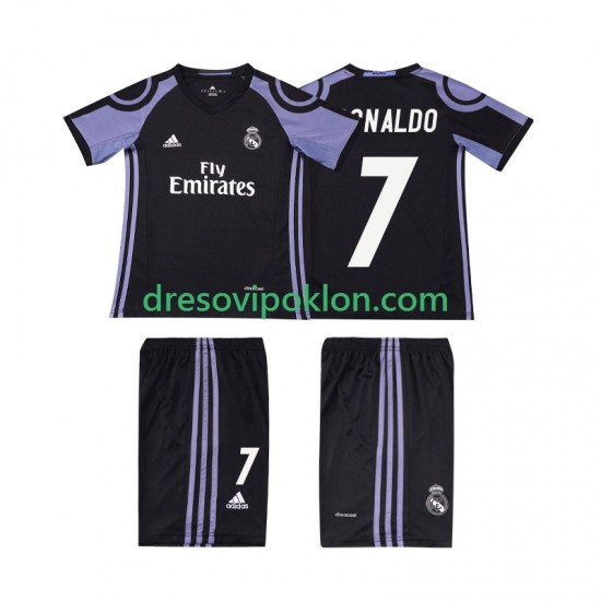 Real Madrid Cristiano Ronaldo 7 2016 2017 Retro Dres Treći Kratkih Rukava ,Dječji Komplet