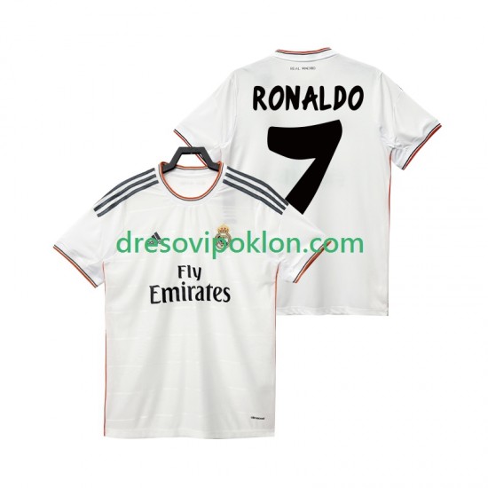 Real Madrid Cristiano Ronaldo 7 2013 2014 Retro Dres Domaći Kratkih Rukava ,Muški
