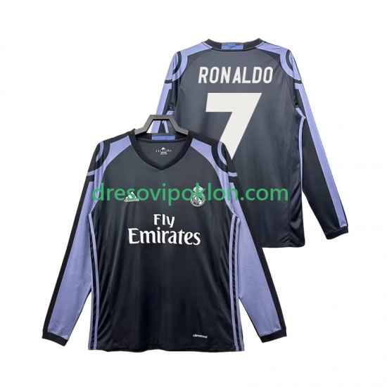 Real Madrid Cristiano Ronaldo 7 2016 2017 Retro Dres Treći Dugim Rukavima ,Muški