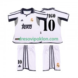 Real Madrid FIGO 10 2001 Retro Dres Domaći 2002 Kratkih Rukava ,Dječji Komplet