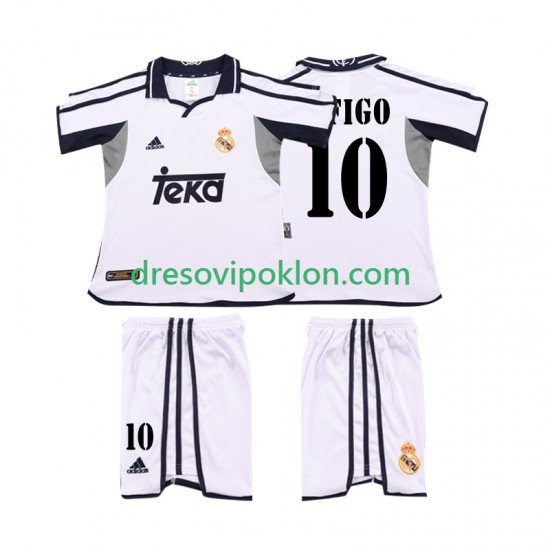 Real Madrid FIGO 10 2001 Retro Dres Domaći 2002 Kratkih Rukava ,Dječji Komplet