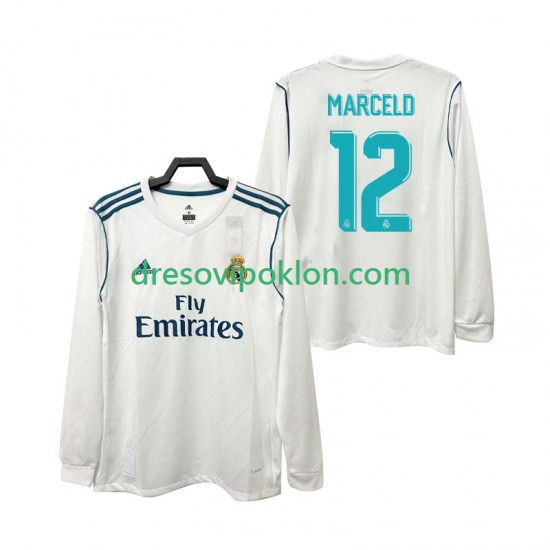 Real Madrid MARCELD 12 2017 2018 Retro Dres Domaći Dugim Rukavima ,Muški