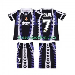 Real Madrid RAUL 7 1997 Retro Dres Treći 1998 Kratkih Rukava ,Dječji Komplet