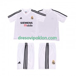 Real Madrid 5 Retro Dres Domaći 2004 2002 Kratkih Rukava ,Dječji Komplet