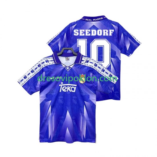 Real Madrid SEEDORF 10 1996 1997 Retro Dres Gostujući Kratkih Rukava ,Muški