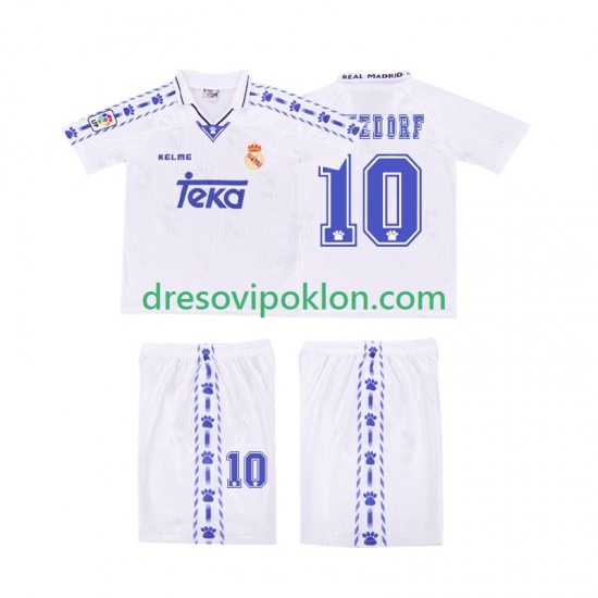 Real Madrid SEEDORF 10 1996 1997 Retro Dres Domaći Kratkih Rukava ,Dječji Komplet