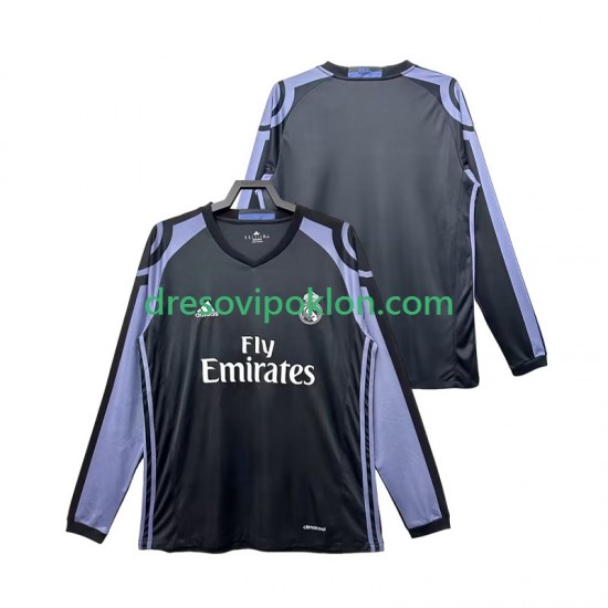 Real Madrid 2016 2017 Retro Dres Treći Dugim Rukavima ,Muški