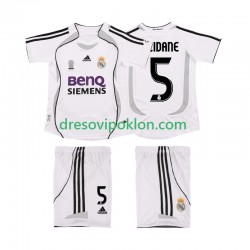 Real Madrid ZIDANE 5 2007 Retro Dres Domaći 2006 Kratkih Rukava ,Dječji Komplet