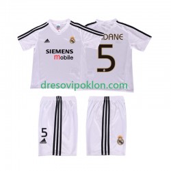 Real Madrid ZIDANE 5 5 Retro Dres Domaći 2004 2002 Kratkih Rukava ,Dječji Komplet