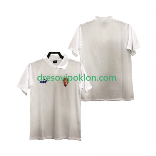 Real Zaragoza 1995 Retro Dres Domaći Kratkih Rukava ,Muški