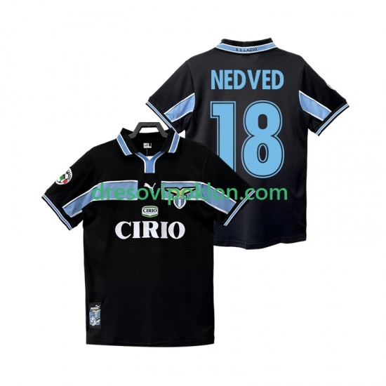 SS Lazio NEDVED 18 Retro Dres Gostujući 1998 1999 Kratkih Rukava ,Muški