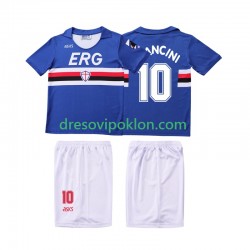 Sampdoria MANCINI 10 1990 1991 Retro Dres Domaći Kratkih Rukava ,Dječji Komplet