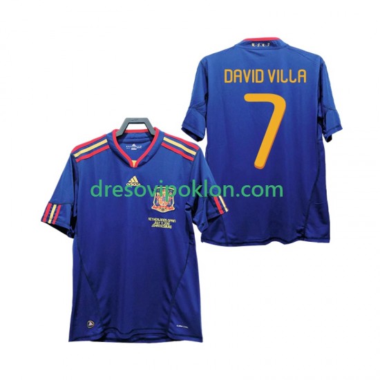 Španjolska DAVID VILLA 7 Retro Dres Gostujući 2010 Kratkih Rukava ,Muški