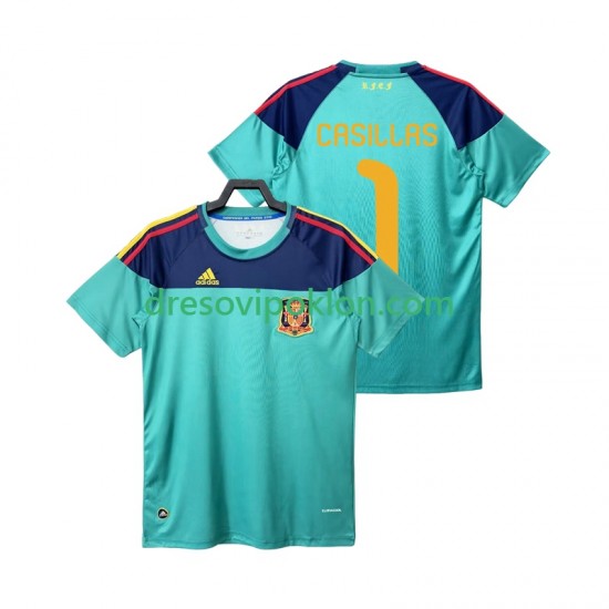 Španjolska Golmanski Casillas 1 Retro Dres Domaći 2010 Kratkih Rukava ,Muški