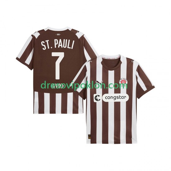 St. Pauli Jackson Irvine 7 Dres Domaći 2025-2026 Kratkih Rukava ,Muški