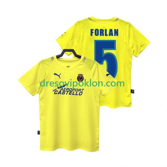 Villarreal CF FORLAN 5 2005 Retro Dres Domaći 2006 Kratkih Rukava ,Muški