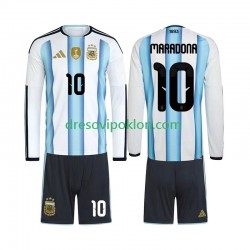 Argentina Maradona 10 Dres Domaći World Cup 2026 Dugim Rukavima ,Dječji Komplet