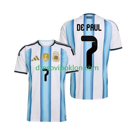 Argentina Rodrigo De Paul 7 Dres Domaći World Cup 2026 Kratkih Rukava ,Muški
