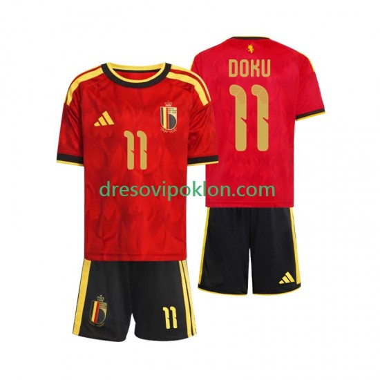 Belgija Jeremy Doku 11 Dres Domaći World Cup 2026 Kratkih Rukava ,Dječji Komplet