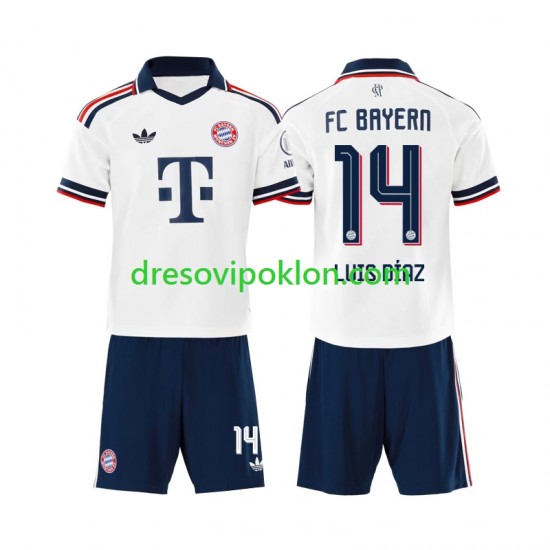 FC Bayern München Luis Diaz 14 Dres Gostujući 2026-2027 Kratkih Rukava ,Dječji Komplet