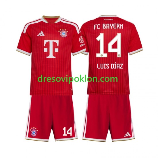 FC Bayern München Luis Diaz 14 Dres Domaći 2026-2027 Kratkih Rukava ,Dječji Komplet