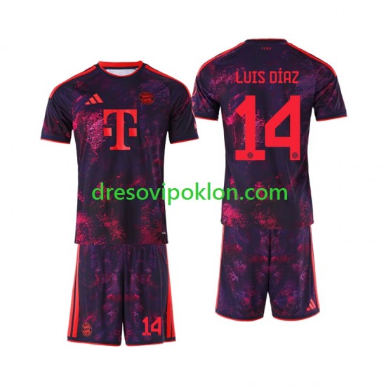 FC Bayern München Luis Diaz 14 Dres Treći 2026-2027 Kratkih Rukava ,Dječji Komplet