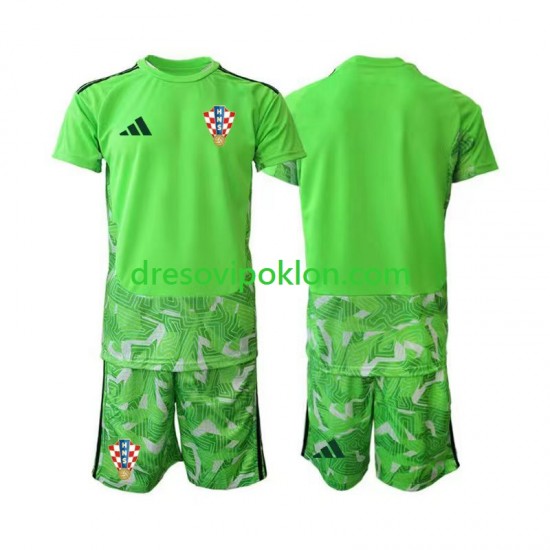 Hrvatska Golmanski Dres Domaći 2026-2027 Kratkih Rukava ,Dječji Komplet