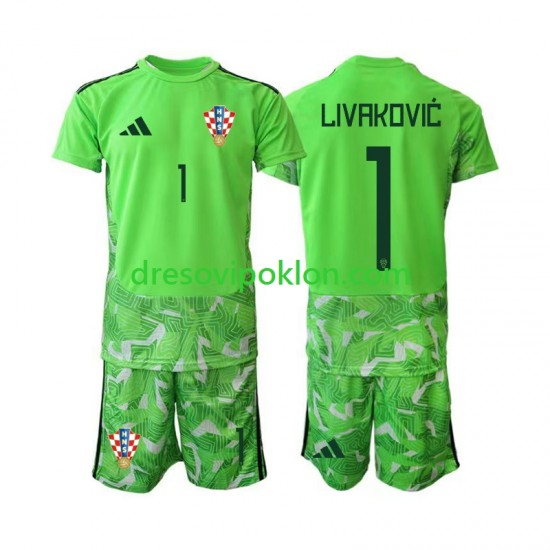 Hrvatska Livaković Golmanski Dominik 25 Dres Domaći 2026-2027 Kratkih Rukava ,Dječji Komplet