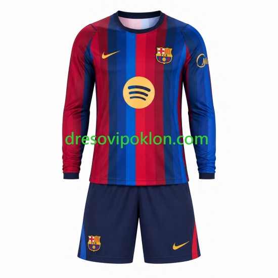 FC Barcelona Dres Domaći 2026-2027 Dugim Rukavima ,Dječji Komplet
