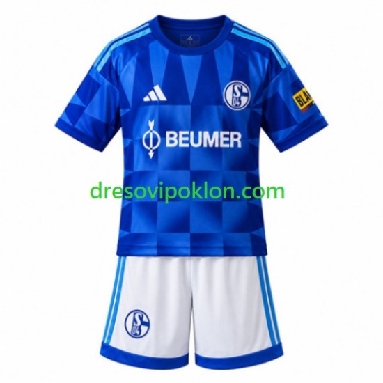 Schalke 04 FC Dres Domaći 2026-2027 Kratkih Rukava ,Dječji Komplet