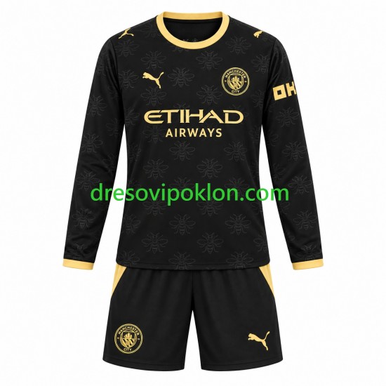 Manchester City Dres Gostujući 2026-2027 Dugim Rukavima ,Dječji Komplet