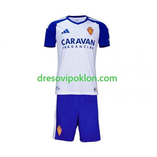Real Zaragoza Dres Domaći 2026-2027 Kratkih Rukava ,Dječji Komplet