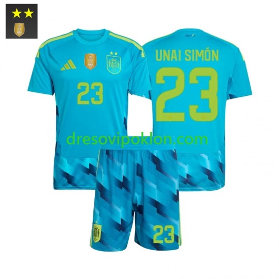 Španjolska Golmanski Unai Simon 23 Dres Domaći 2026-2027 Kratkih Rukava ,Dječji Komplet