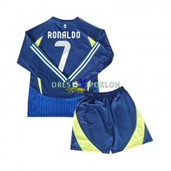 Al-Nassr Cristiano Ronaldo 7 Dres Gostujući 2024-2025 Dugim Rukavima ,Dječji Komplet