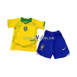 Brazil Retro Dres Domaći 2004 Kratkih Rukava ,Dječji Komplet